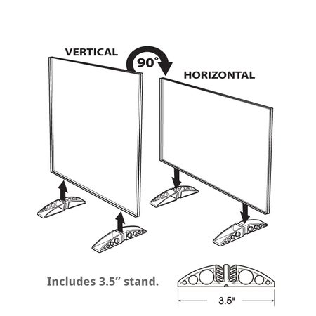 Azar Displays 5.5" x 8.5" Vertical/Horizontal Dual-Stand, PK10 132733